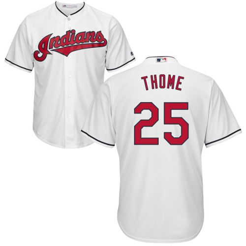 Indians #25 Jim Thome White New Cool Base Stitched MLB Jersey